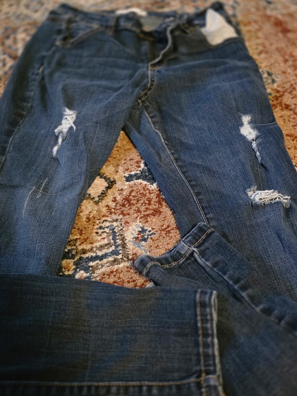 4/$25 Deal! Dark Blue Distressed Skinny Jeans